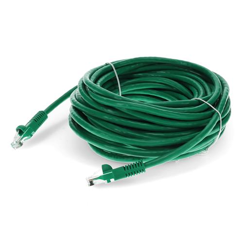 Picture of 21ft RJ-45 (Male) to RJ-45 (Male) Cat6 Straight Microboot, Snagless Green Copper Patch Cable