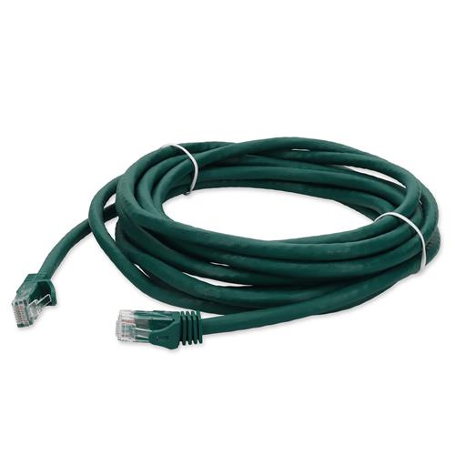 Picture for category 25ft RJ-45 (Male) to RJ-45 (Male) Cat6A Straight Booted, Snagless Green Copper PVC Patch Cable