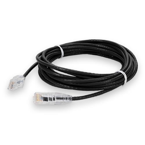 Picture for category 25ft RJ-45 (Male) to RJ-45 (Male) Cat6A Straight Black Slim UTP Copper PVC Patch Cable