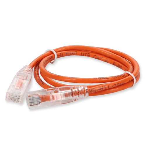 Picture for category 2ft RJ-45 (Male) to RJ-45 (Male) Cat6 Straight Orange Slim UTP Copper PVC Patch Cable