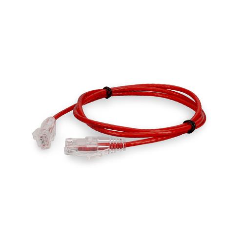 Picture for category 2ft RJ-45 (Male) to RJ-45 (Male) Cat6 Straight Red Slim UTP Copper PVC Patch Cable