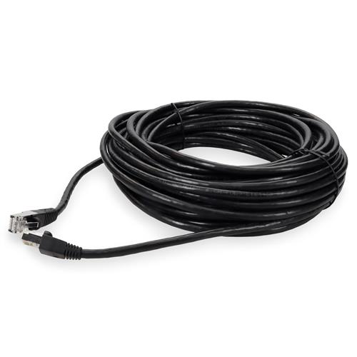 Picture of 30ft RJ-45 (Male) to RJ-45 (Male) Cat6 Shielded Straight Black STP Copper PVC Patch Cable