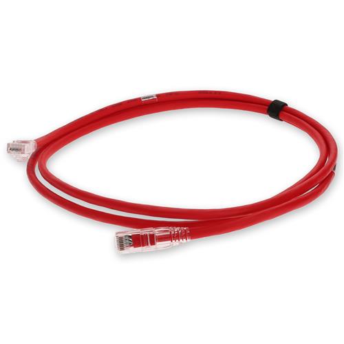 Picture of 3ft RJ-45 (Male) to RJ-45 (Male) Cat6A Shielded Straight Red STP Copper PVC Patch Cable