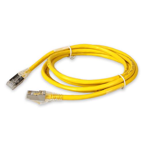 Picture for category 3ft RJ-45 (Male) to RJ-45 (Male) TAA Compliant Shielded Straight Yellow Cat6A STP PVC Copper Patch Cable