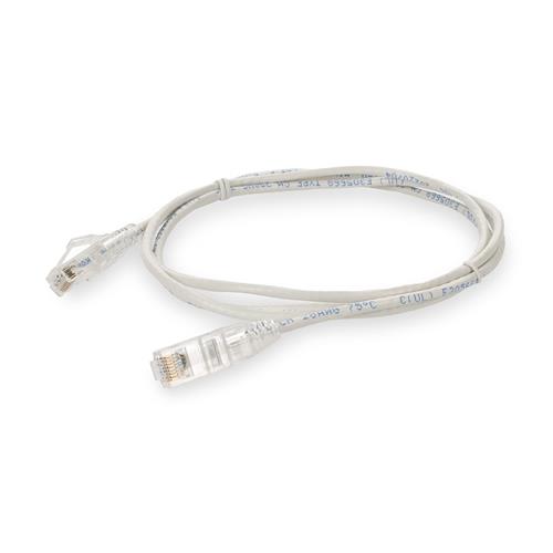 Picture of 3ft RJ-45 (Male) to RJ-45 (Male) Cat6 Straight White Slim UTP Copper PVC Patch Cable