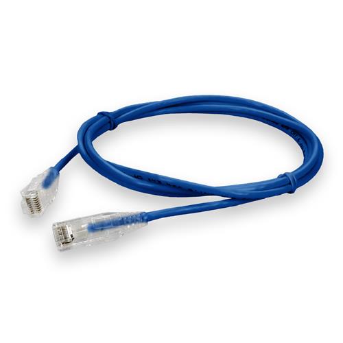 Picture for category 3ft RJ-45 (Male) to RJ-45 (Male) Blue Slim Non-Booted, Non-Snagless Cat6 UTP PVC Copper Patch Cable