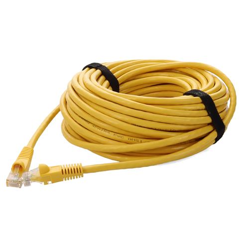 Picture of 40ft RJ-45 (Male) to RJ-45 (Male) Straight Yellow Cat6A UTP PVC Copper Patch Cable
