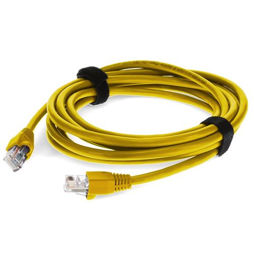 Picture of 4ft RJ-45 (Male) to RJ-45 (Male) Cat5e Straight Yellow UTP Copper PVC Patch Cable