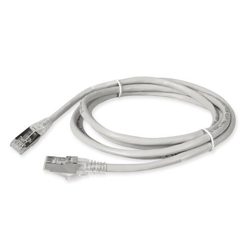 Picture of 5ft RJ-45 (Male) to RJ-45 (Male) Shielded Straight Gray Cat6A STP PVC Copper Patch Cable
