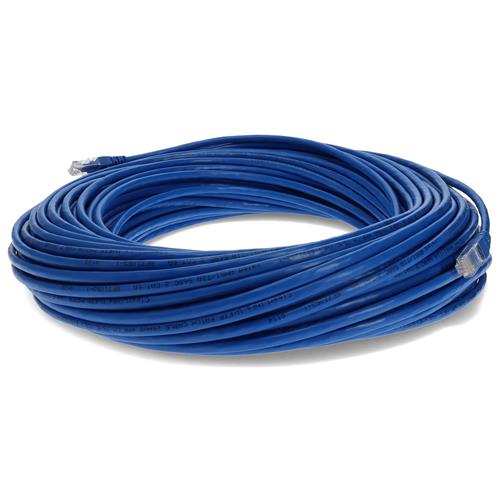 Picture of 75ft RJ-45 (Male) to RJ-45 (Male) Cat6A Straight Blue UTP Copper PVC Patch Cable