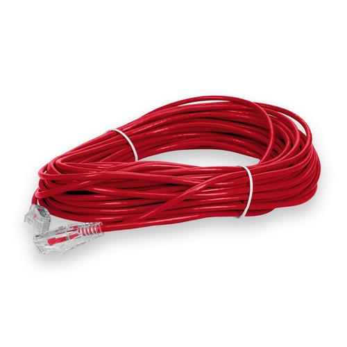 Picture for category 75ft RJ-45 (Male) to RJ-45 (Male) Straight Red Cat6 UTP Slim PVC Copper Patch Cable
