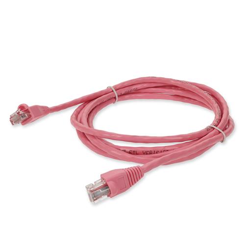 Picture of 7ft RJ-45 (Male) to RJ-45 (Male) Cat5e Straight Pink UTP Copper PVC Patch Cable