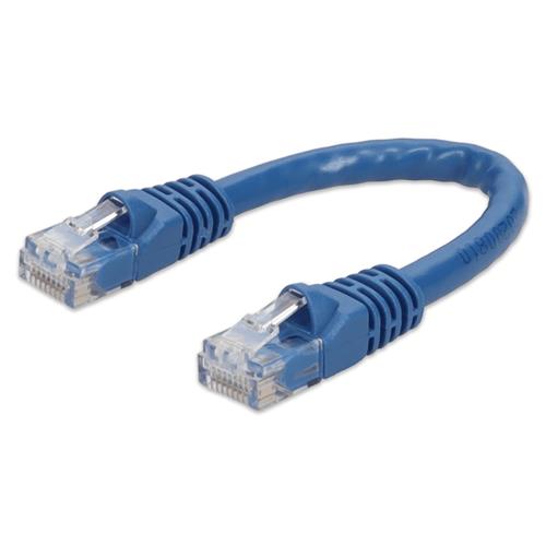Picture for category 8in RJ-45 (Male) to RJ-45 (Male) Cat6 Straight Blue UTP Copper PVC Patch Cable
