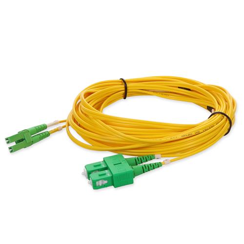 Picture for category 2m ASC (Male) to LC (Male) OS2 Straight Microboot, Snagless Yellow Duplex Fiber OFNR (Riser-Rated) Patch Cable