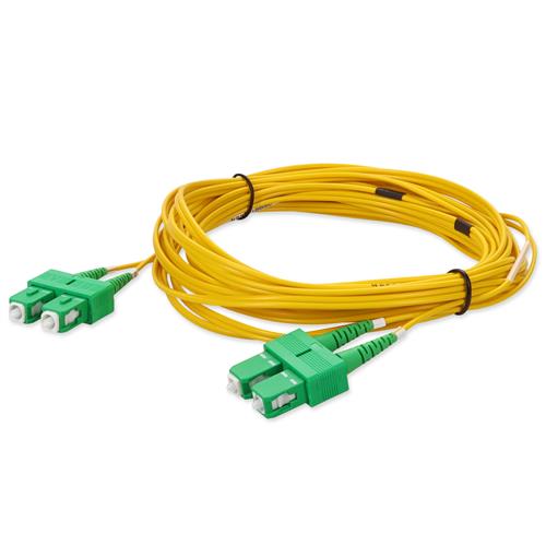 Picture for category 1.5m ASC (Male) to ASC (Male) OS2 Straight Microboot, Snagless Yellow Duplex Fiber OFNR (Riser-Rated) Patch Cable