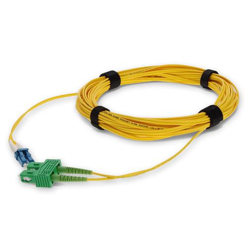 Picture for category 10m ASC (Male) to LC (Male) OS2 Straight Yellow Duplex Fiber OFNR (Riser-Rated) Patch Cable