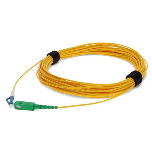 Picture for category 15m ASC (Male) to LC (Male) OS2 Straight Yellow Simplex Fiber OFNR (Riser-Rated) Patch Cable