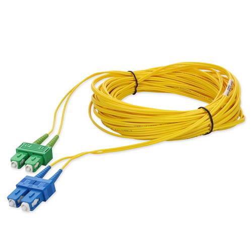 Picture for category 15m ASC (Male) to SC (Male) Yellow OS2 Duplex Fiber OFNR (Riser-Rated) Patch Cable