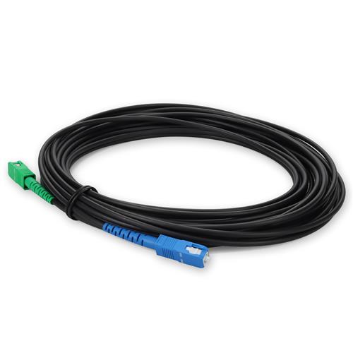 Picture for category 15m ASC (Male) to SC (Male) OS2 Straight Black Simplex Fiber OFNR (Riser-Rated) Patch Cable