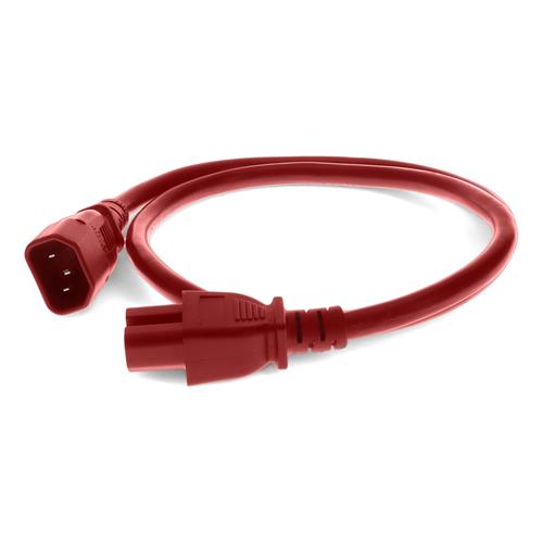 Picture for category 10ft C14 Male to C15 Female 14AWG 100-250V at 10A Red Power Cable