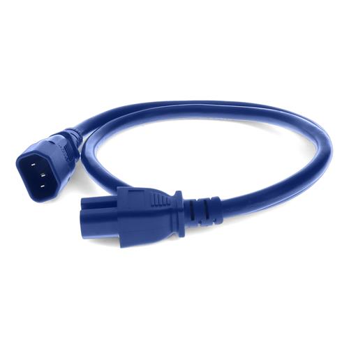 Picture for category 15ft C14 Male to C15 Female 14AWG 100-250V at 10A Blue Power Cable
