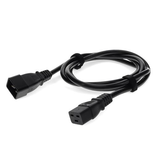 Picture for category 6ft C19 Female to C20 Male 16AWG 100-250V at 10A Black Power Cable