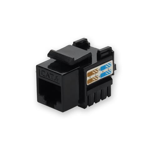 Picture for category Non-Terminated to RJ-45 (Female) Cat6 Black UTP Copper Connector 90 Degree
