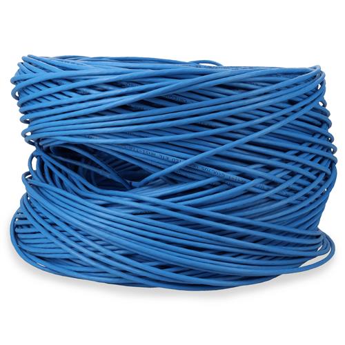 Picture for category 1000ft Non-Terminated Cat5e Straight Blue UTP Copper PVC Patch Cable