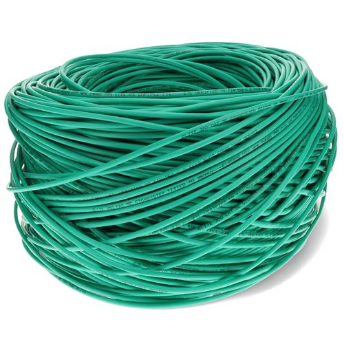 Picture for category 1000ft Non-Terminated Green Cat5E UTP OFNP (Plenum-rated) Solid Copper Patch Cable