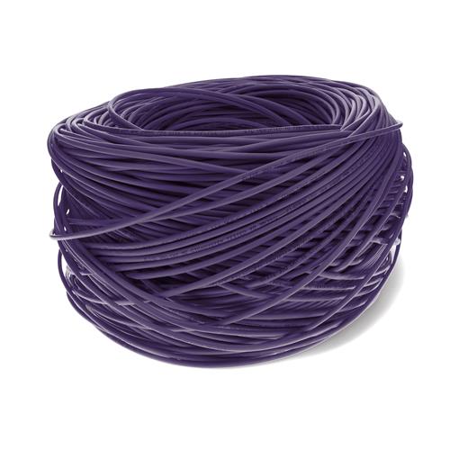 Picture of 1000ft Non-Terminated Purple Cat5E UTP OFNP (Plenum-rated) Solid Copper Patch Cable