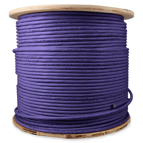 Picture for category 1000ft Non-Terminated Cat6A Non-Booted, Non-Snagless Purple UTP Copper PVC Bulk Cable