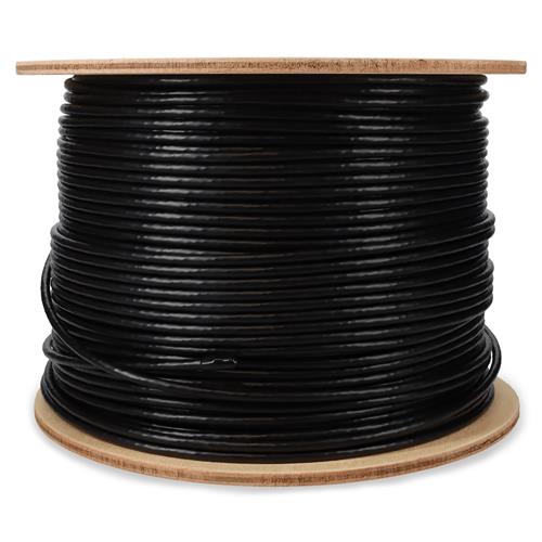 Picture of 1000ft Non-Terminated Black Cat6 UTP Outdoor Rated Copper Patch Cable