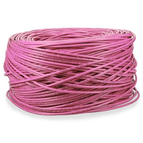 Picture of 1000ft Non-Terminated Cat6 Pink UTP Copper Plenum Patch Cable