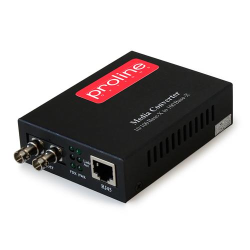 Picture for category 10/100Base-TX(RJ-45) to 100Base-LX(ST) SMF 1310nm 80km Media Converter