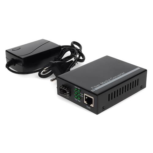 Picture of 10/100/1000Base-TX(RJ-45) to Open SFP Port Media Converter With EUR Standard Power Supply
