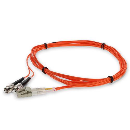 Picture for category 1m FC (Male) to LC (Male) OM1 Straight Orange Duplex Fiber OFNR (Riser-Rated) Patch Cable