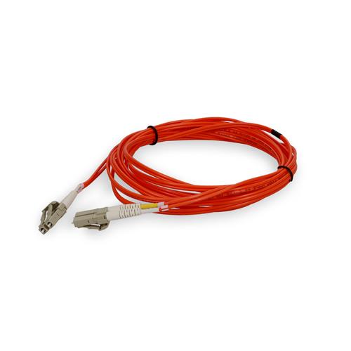 Picture for category 0.5m LC (Male) to LC (Male) Orange OM1 Duplex Fiber OFNR (Riser-Rated) Patch Cable