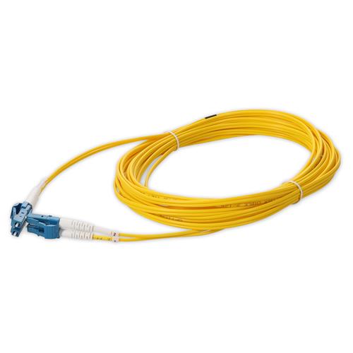 Picture of 10m LC (Male) to LC (Male) Yellow OS2 Duplex Fiber TAA Compliant OFNR (Riser-Rated) Patch Cable