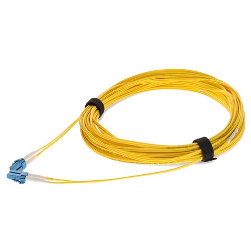 Picture of 11m LC (Male) to LC (Male) Yellow OS2 Duplex Fiber OFNR (Riser-Rated) Patch Cable