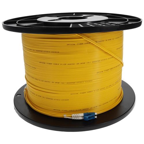 Picture of 125m LC (Male) to LC (Male) OS2 Straight Yellow Duplex Fiber OFNR (Riser-Rated) Patch Cable