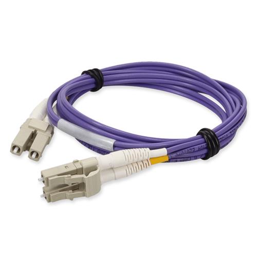 Picture for category 1m LC (Male) to LC (Male) OM1 Straight Purple Duplex Fiber OFNR (Riser-Rated) Patch Cable