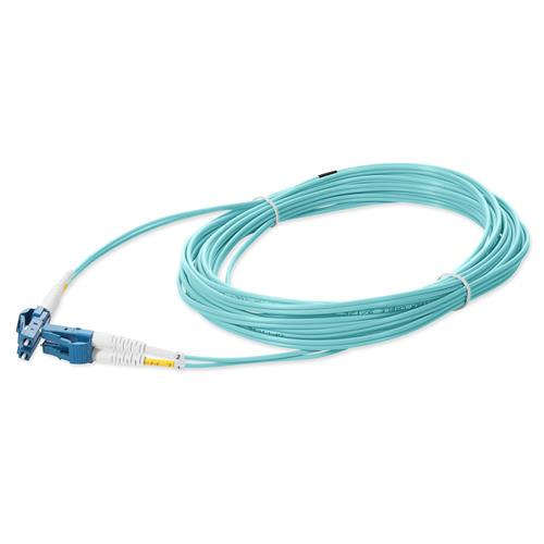 Picture of 1m LC (Male) to LC (Male) Straight Aqua OS2 Duplex Fiber OFNR (Riser-Rated) Patch Cable