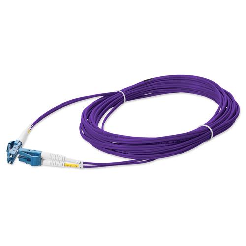 Picture of 1m LC (Male) to LC (Male) OS2 Straight Purple Duplex Fiber OFNR (Riser-Rated) Patch Cable