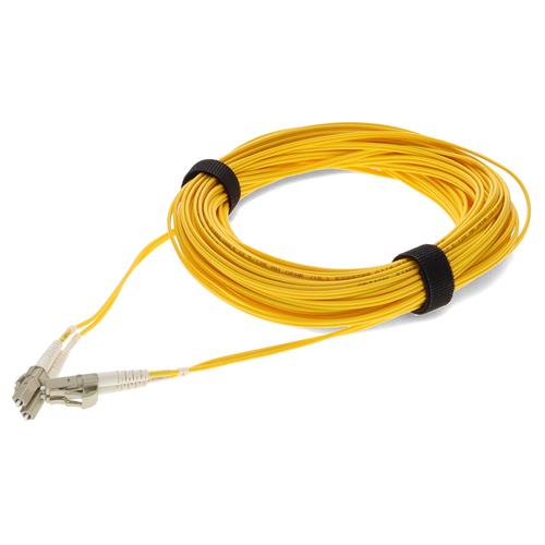Picture of 20m LC (Male) to LC (Male) Straight Yellow OM1 Simplex Fiber OFNR (Riser-Rated) Patch Cable