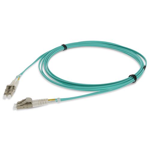 Picture of 2m LC (Male) to LC () Straight Aqua Duplex Fiber LSZH Patch Cable