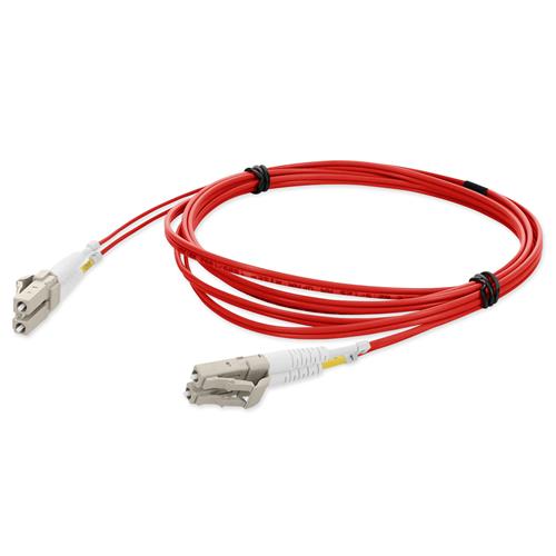Picture for category 3m LC (Male) to LC (Male) Straight Red OM1 Duplex Fiber OFNR (Riser-Rated) TAA Compliant Patch Cable