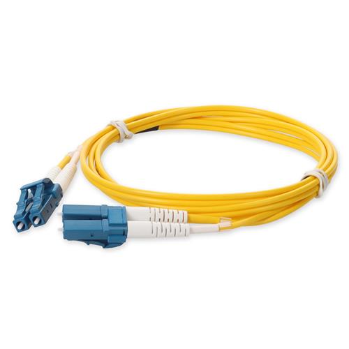Picture of 3m LC (Male) to LC (Male) OS2 Straight Yellow Duplex Fiber Plenum Patch Cable