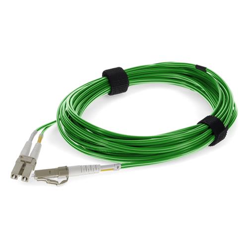 Picture of 5m LC (Male) to LC (Male) Green OM4 Duplex Fiber OFNR (Riser-Rated) Patch Cable