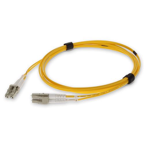 Picture of 5m LC (Male) to LC (Male) OM4 Straight Yellow Duplex Fiber OFNR (Riser-Rated) Patch Cable