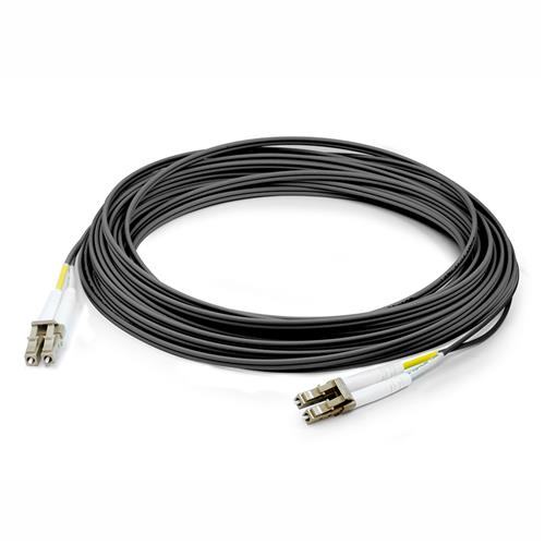 Picture of 60m LC (Male) to LC (Male) Black OS2 Duplex Fiber Indoor/Outdoor-Rated Patch Cable